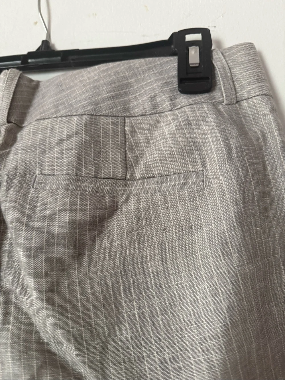 Banana Republic women Light Gray Linen-Blend Dress Pants